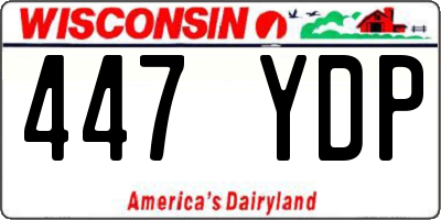 WI license plate 447YDP