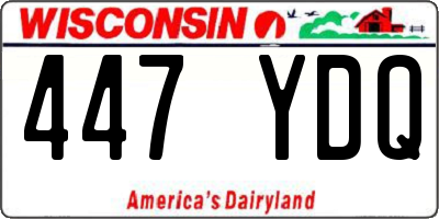 WI license plate 447YDQ