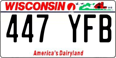 WI license plate 447YFB