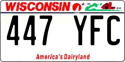 WI license plate 447YFC