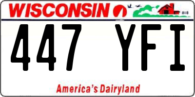 WI license plate 447YFI