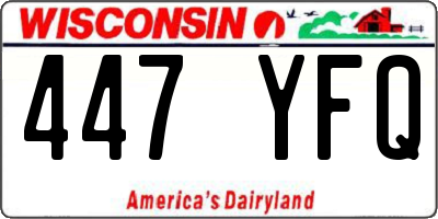 WI license plate 447YFQ