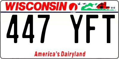WI license plate 447YFT