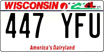 WI license plate 447YFU
