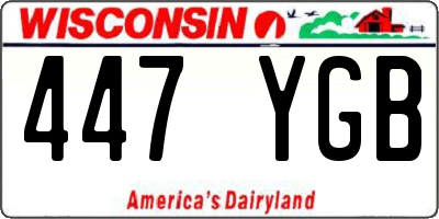 WI license plate 447YGB