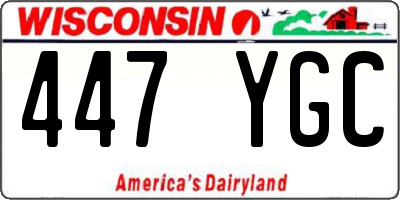 WI license plate 447YGC