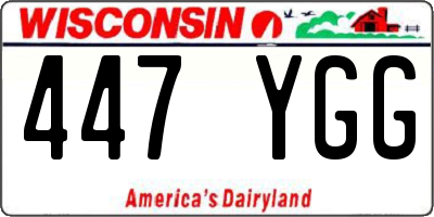 WI license plate 447YGG