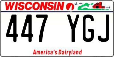 WI license plate 447YGJ