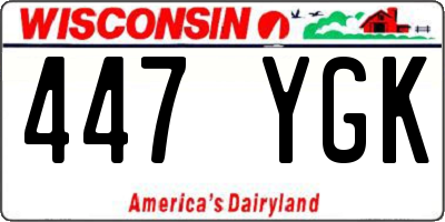 WI license plate 447YGK