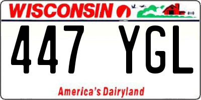 WI license plate 447YGL