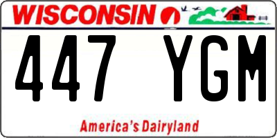 WI license plate 447YGM