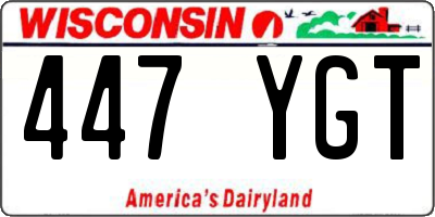WI license plate 447YGT