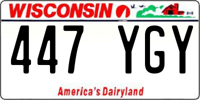 WI license plate 447YGY