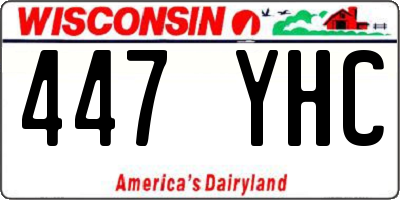 WI license plate 447YHC