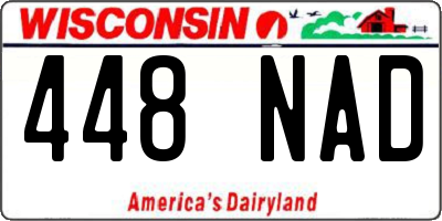 WI license plate 448NAD