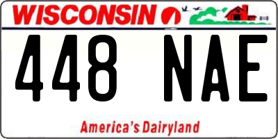 WI license plate 448NAE