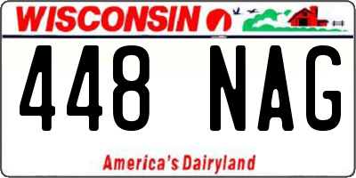 WI license plate 448NAG