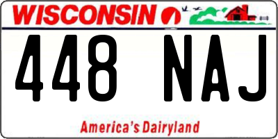 WI license plate 448NAJ