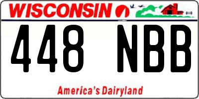 WI license plate 448NBB