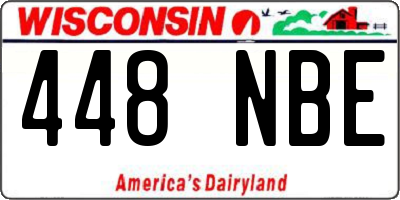 WI license plate 448NBE