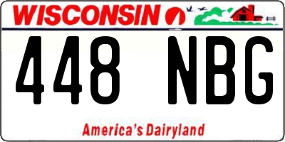 WI license plate 448NBG