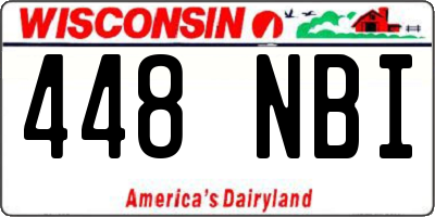 WI license plate 448NBI