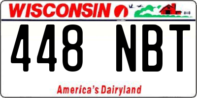WI license plate 448NBT