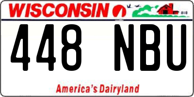 WI license plate 448NBU