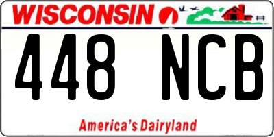 WI license plate 448NCB