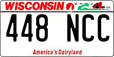 WI license plate 448NCC