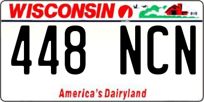 WI license plate 448NCN