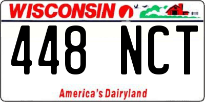 WI license plate 448NCT