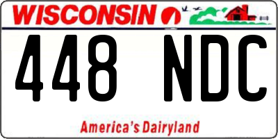 WI license plate 448NDC