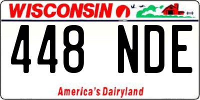 WI license plate 448NDE