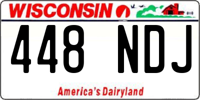 WI license plate 448NDJ