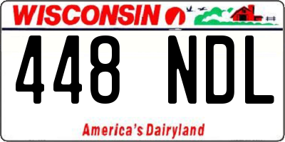 WI license plate 448NDL