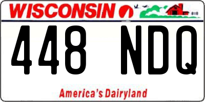 WI license plate 448NDQ