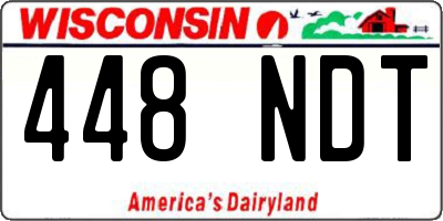 WI license plate 448NDT