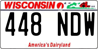WI license plate 448NDW