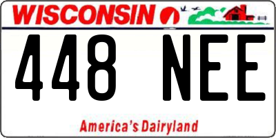 WI license plate 448NEE