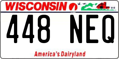 WI license plate 448NEQ