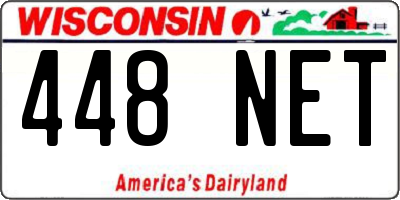 WI license plate 448NET