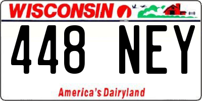 WI license plate 448NEY