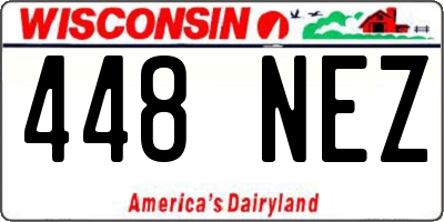 WI license plate 448NEZ