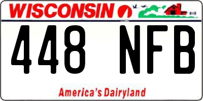 WI license plate 448NFB