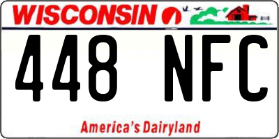 WI license plate 448NFC