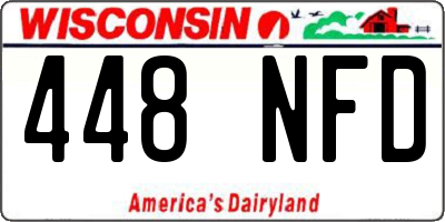WI license plate 448NFD