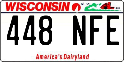 WI license plate 448NFE
