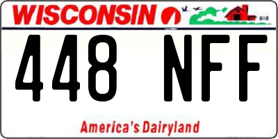 WI license plate 448NFF
