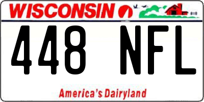 WI license plate 448NFL